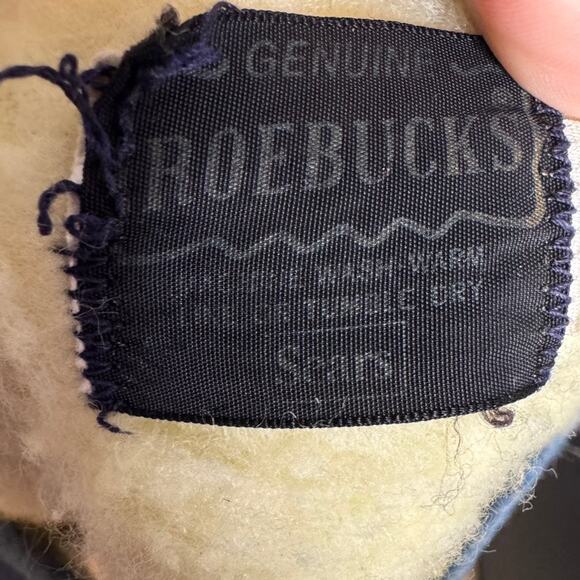 Roebucks Vintage Sherpa Denim Vest XL Tall men's Sears Workwear Western - Picture 6 of 7